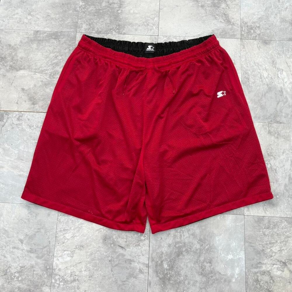 Vintage y2k reversible starter red black athletic shorts colorblock Men's 2XL
